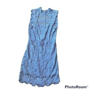Periwinkle lavender lace sexy free people dress with open key hole back